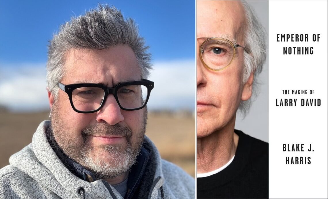Author Blake J. Harris and the book Emperor of Nothing: The Making of Larry David