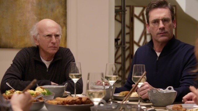 Larry David and Jon Hamm in Curb Your Enthusiasm