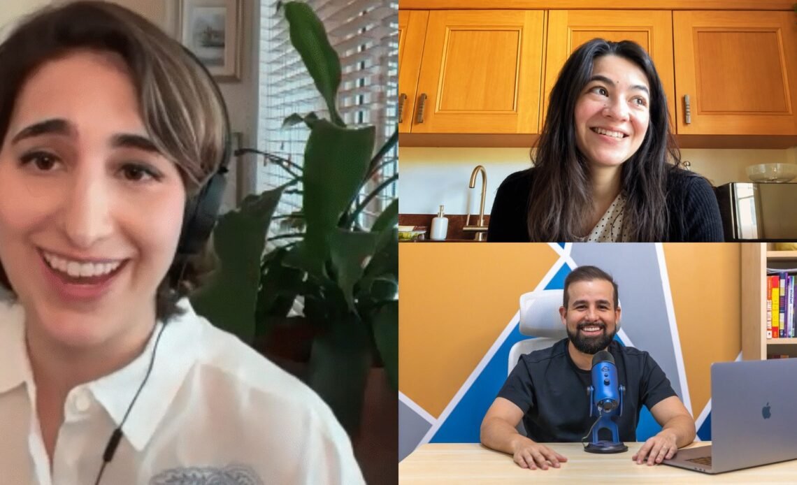 Marina di Marzo, Irene Woo and Stephan Dyer, three comedians who told Hop For Pop about bombing on stage