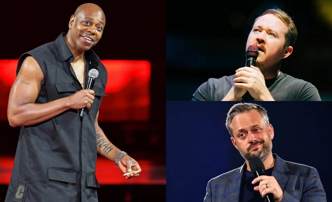 Dave Chappelle, Shane Gillis and Nate Bargatze on stage