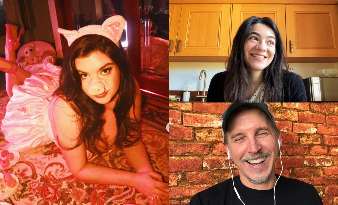 Rebecca Wolf, Irene Woo and Jason Salmon, comedians who trained in improv