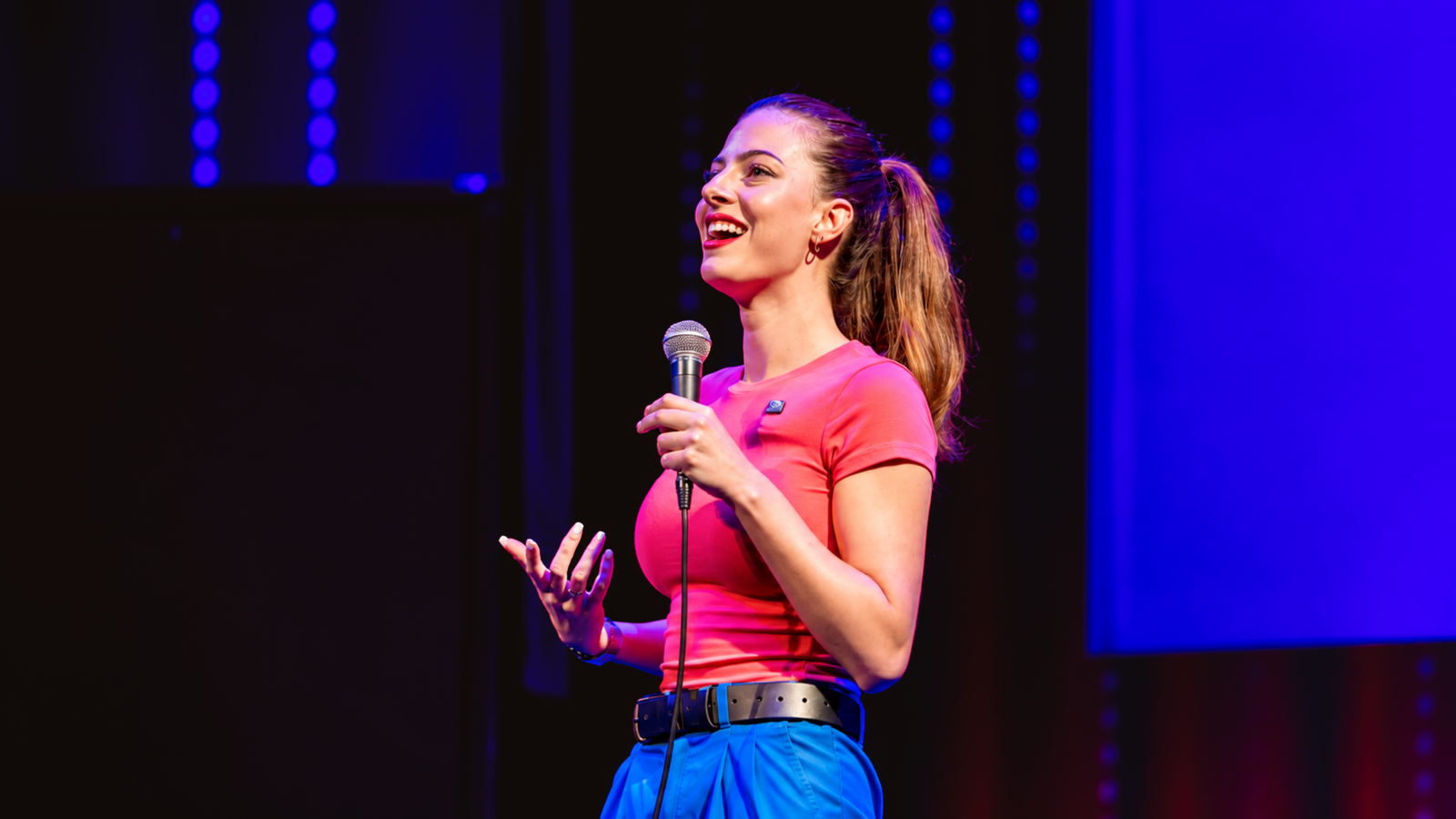 Ceekay Brown performing standup comedy